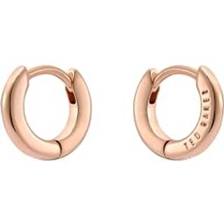 Ted Baker Rose Gold Crisete Logo Hoops 10mm - Rose Gold