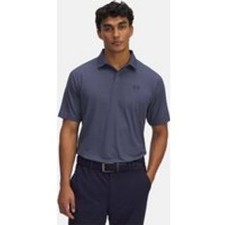 Under Armour Drive Chill Printed Men's Polo Downpour Gray / White / Midnight Navy XL
