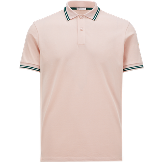 Moncler Contrast Rib Polo Pink