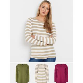 Lts Tall 3 Pack Pink & Green Long Sleeve Tshirts 20 Lts | Tall Women's Women's Multipack Tops & Vests
