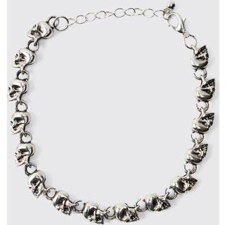 Mens Skull Silver Bracelet
