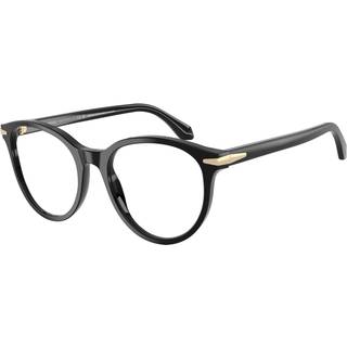 Giorgio Armani Kvinde AR7279 5875 Optiske stel Acetat Sort Transparent Rund Normal