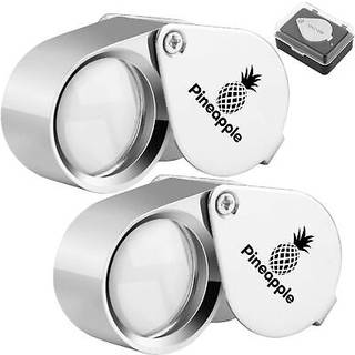 Ananas [2 Pack] 10x Jewelers Loupe Magnifier Pocket Magning Glass Lille smykker ?jensl?jfe til m?nter Diamond Gems Plants Planter