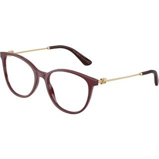 Dolce & Gabbana Kvinde DG3363 3442 Optiske stel Acetat Bordeaux Transparent Sommerfugl Normal