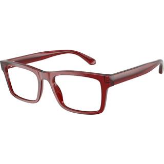 Emporio Armani Mand EA3254 6248 Optiske stel Acetat Rød Transparent Firkantet Normal