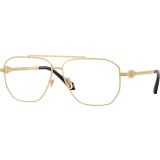 Versace Mand VE1307 1002 Optiske stel Metal Guld Transparent Pilot Normal