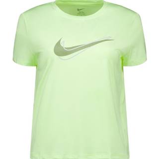 Kortærmet Nike One Swoosh Dri-FIT-løbetop til kvinder - gul - S (EU 36-38)