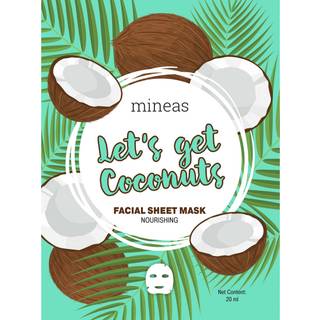 Mineas Facial Sheet Mask Nourishing Let'S Get Coconuts White