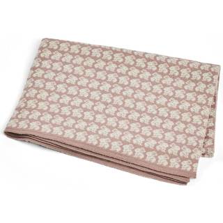 Smallstuff Babytæppe med elefanter, merino uld, powder