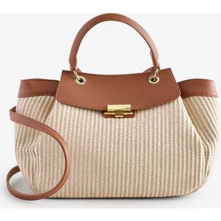 Armani Exchange Armani Exchange Raffia Style Large Brown Bag