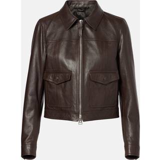 Tom Ford Leather biker jacket - brown - XS