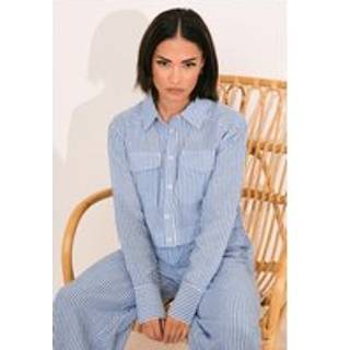 PixieGirl Petite PixieGirl Petite Blue Stripe Short Shirt
