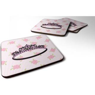 """" Caroline's Treasures Ballerina Tiara Sparkles Foam Coaster Set på 4 3,5 multicolor """"