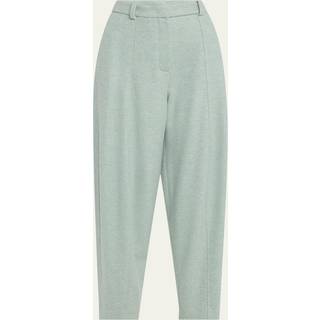 Loro Piana High-rise cashmere-blend tapered pants - green - XXS