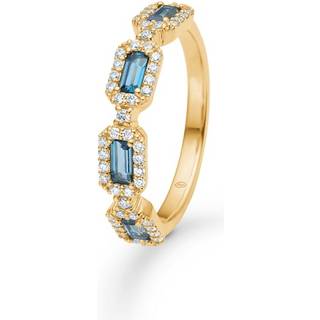 Mads Z - Indigo ring i 14 kt guld m Topas og 0,27 ct.W.SI
