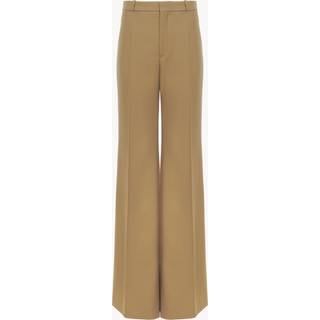 ChloÃ© Wool grain de poudre flared pants - brown - S