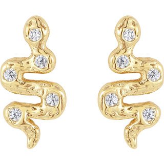 Python Petite Studs - Forgyldt