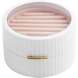 Smykkeskrin Rundt med Transparent Låg