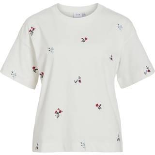 Vimonie Flower Emb S/S O-NECK