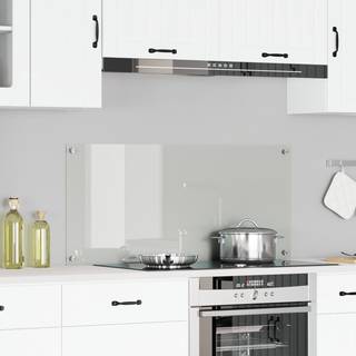 Køkken bagvæg Transparent 110 x 50 x 0,6 cm hærdet glas