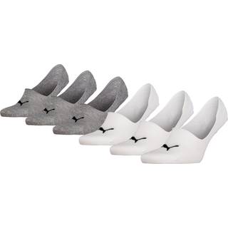 PUMA Footies Socks Unisex (6-pack), Clothing, White/Grey, 43-46 - Grey - 43-46