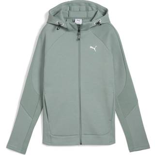 Women&#39;s Puma EVOSTRIPE Full-Zip Hoodie, Green, Size S, Clothing - Green Moon - S