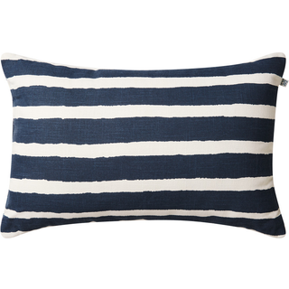 Chhatwal & Jonsson Block Stripe Udendørspude 40x60 Cm - Puder til Solsenge Bomuld Blå - OIC070244-25