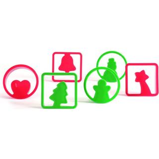 Pavoni Christmascookies Cutters (12 Pack) Red/Green