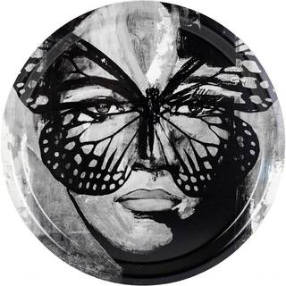 Carolina Gynning Golden Butterfly bakke Ø31 cm Black-white