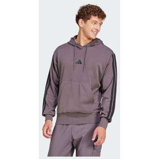 Essentials 3-Stripes French Terry hættetrøje - Grey Strata / Black - XL