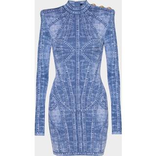 Balmain Trompe l&#39;Åil jacquard minidress - blue - XL+