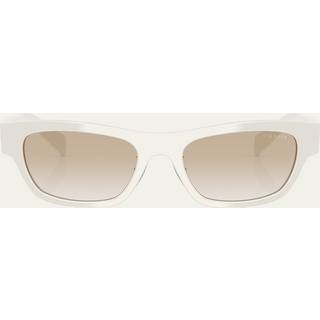 Prada PR B09SF Asian Fit 26A80M 53 Solbriller Kvinder Hvid - Powder White - 53mm