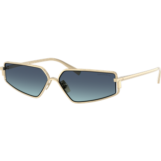 Tiffany Kvinde TF3113KB 62239S Solbriller Metal Guld Blå Geometrisk Normal Skygge