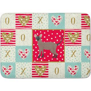 """" Caroline's Treasures Oriental Bicolor Cat Love Machine Washing Memory Foam Mat Doormats Multicolor """"