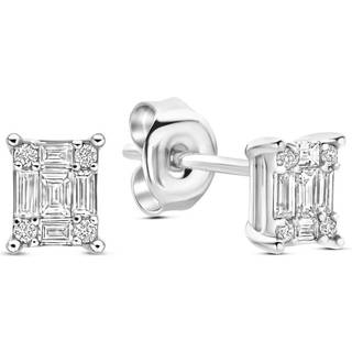 Isabel Bernard De la Paix Maxime 14 karat whitegold stud ear studs with diamond 0.22 carat IBD360031