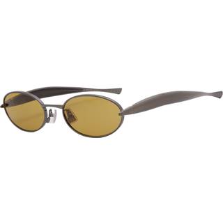 Bottega Veneta Unisex BV1386S 002 Solbriller Metal Ruthenium Gul Rund