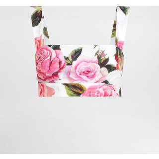 Dolce&Gabbana Floral cotton poplin crop top - multicoloured - XL