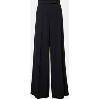 Max Mara Ninfa wool wide-leg pants - black - M-L