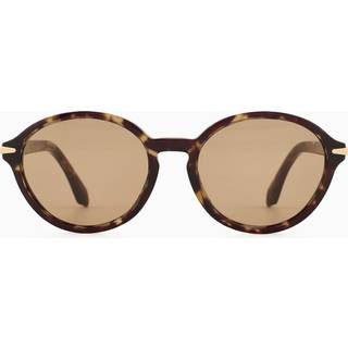 Giorgio Armani Kvinde AR8237 623573 Solbriller Acetat Skildpadde Brun Rund Normal