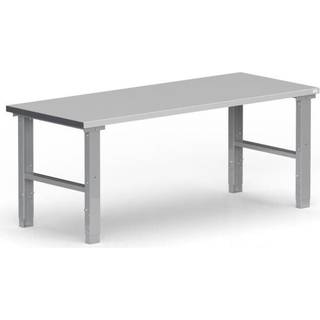 Filebænk 2000x800 mm stål bordplade