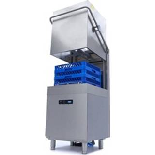 Hætteopvaskemaskine - 50 x 50 cm - Med afspændingsmiddel og sæbepumper - Digitalt display - 400V