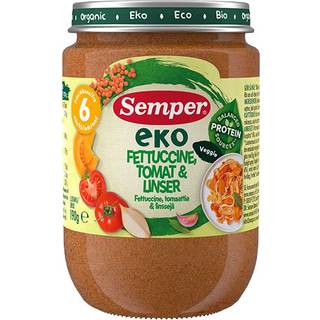 Babymos fettucine tomat & linser fra 8 mdr. Økologisk - 190 gram - Vego Eko