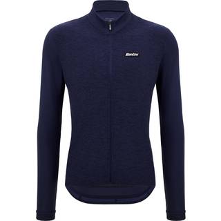 Santini Pure Block Colour Thermal Cycling Jersey Cykeljersey Herrer størrelse M farve blå