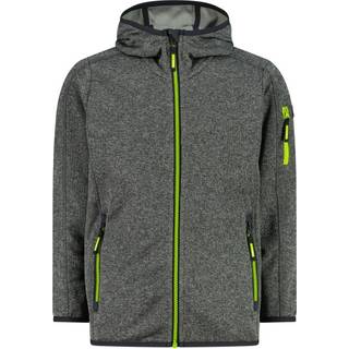 CMP Kid's Jacket Fix Hood Knitted + Mesh Fleecejakke Børn størrelse 164 farve grå