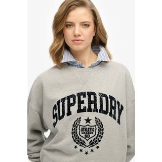 Superdry Superdry Grey Athletic Relaxed Flock Sweatshirt