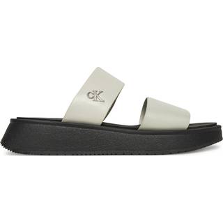 Leather Platform Sandals - Blue - EU 37