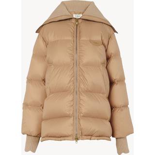 ChloÃ© Oversized quilted down jacket - beige - XS