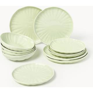 Porcelænsservice Sali med relief, 4 personer (12 dele)