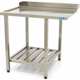 Opvaskemaskinebord - 120 x 75 cm - venstre - med bagplade og opbevaringshylde