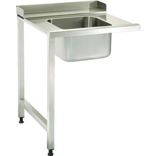 Opvaskemaskinebord - 120 x 75 cm - venstre - med vask og opbevaringshylde